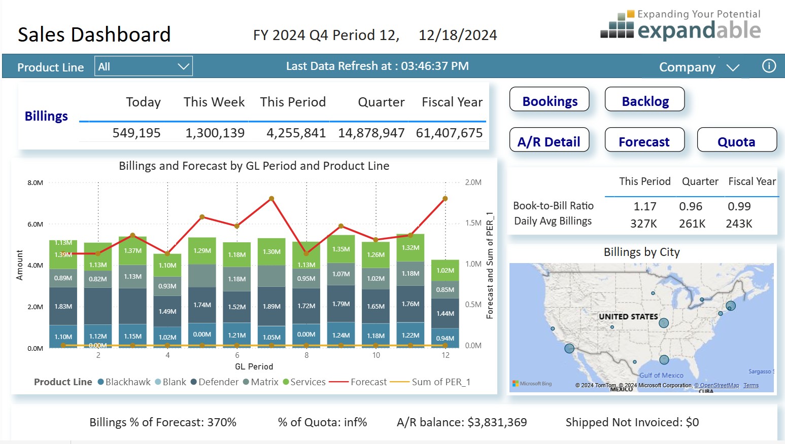 screenshot of Expandable ERP